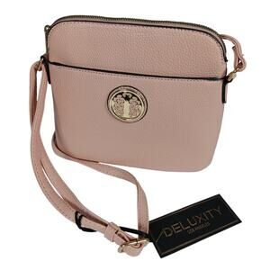 Deluxity Los Angeles Vegan Purse Soft Pink Small Shoulder Bag NWT